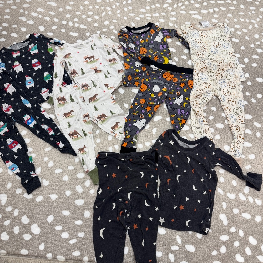 Lot of 20+ Bamboo Pajamas set long sleeve tee pants toddler baby boy kyte angel - Picture 2 of 15